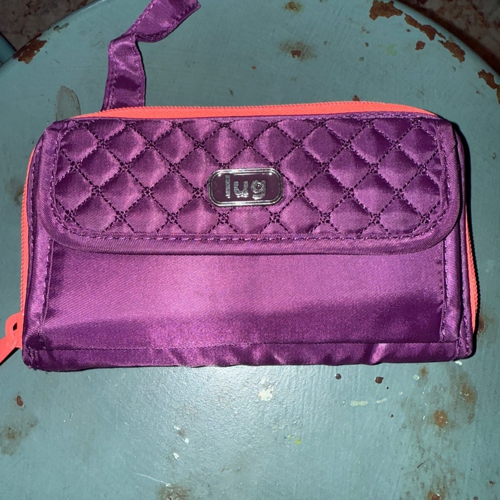 Lug Purple Quilted Wallet Luxurious Design Wristlet and Crossbody